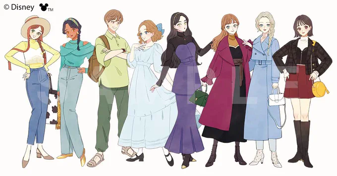 『ディズニー バウンドコーデ イラストブック』 一迅社様より発売の書籍のイラストを描かせていただきました! コーデイラストはすべて描きおろしで、カバーや挿絵も担当させていただきました。 12月16日(月)全国の書店にて発売予定です。 よろしくお願いいたします!