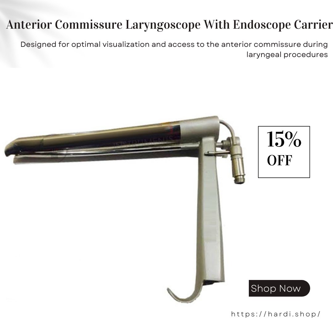 hardishop's tweet image. Check out the Anterior Commissure Laryngoscope with Endoscope Carrier! Shop now: rb.gy/8m7ege

#AnteriorCommissureLaryngoscope  #ENTInstruments #LaryngoscopyTools #EndoscopeCarrier #MedicalEndoscopy #ENTDiagnostics #SurgicalLaryngoscope #LaryngoscopyExamination