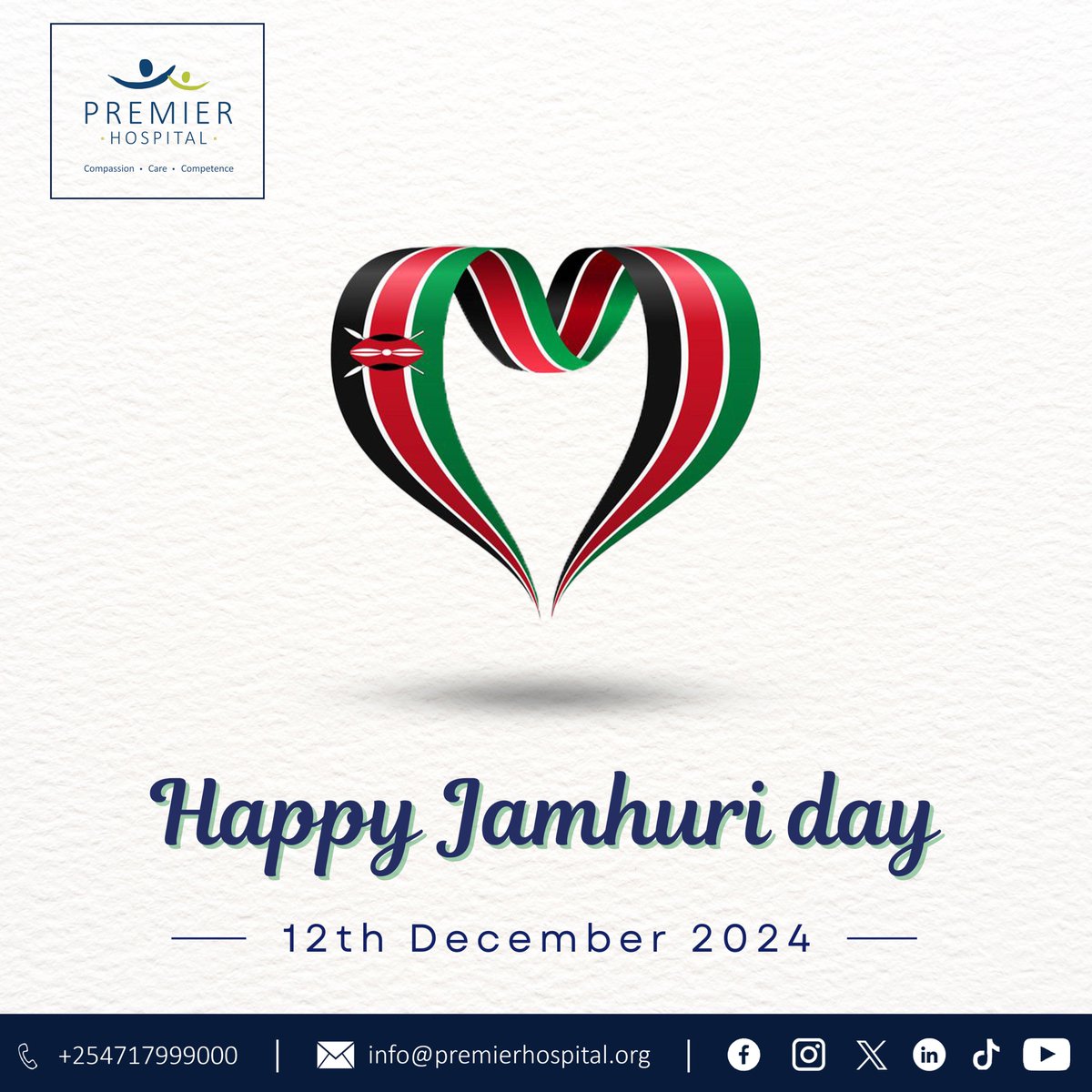 PremierHospKE's tweet image. Happy Jamhuri Day, Kenya! 🇰🇪
Celebrate freedom by prioritizing your health with Premier Hospital's Wellness Packages starting at KES 5,500/-.

📞 Call +254717999000 to book your checkup today.
Premier Hospital – Your Partner in Wellness!
#JamhuriDay #YourWellnessPartner