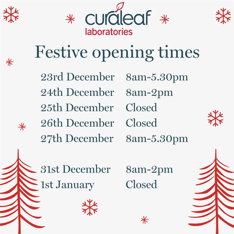 Here are our festive opening times!