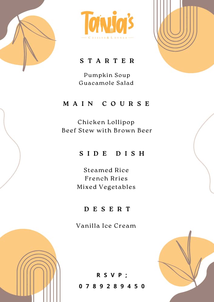 And what's on Today's menu?