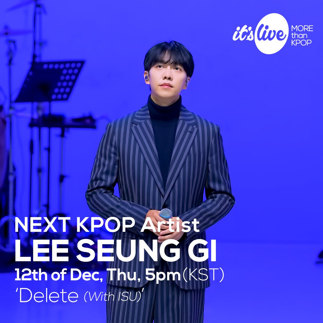 <COMING UP NEXT>
#이승기 - #삭제 (With 이수)
#LEESEUNGGI - #Delete (With ISU)
<a href="/bpmentofficial/">BPM official</a>

#잇츠라이브 #KPOP #itsLive