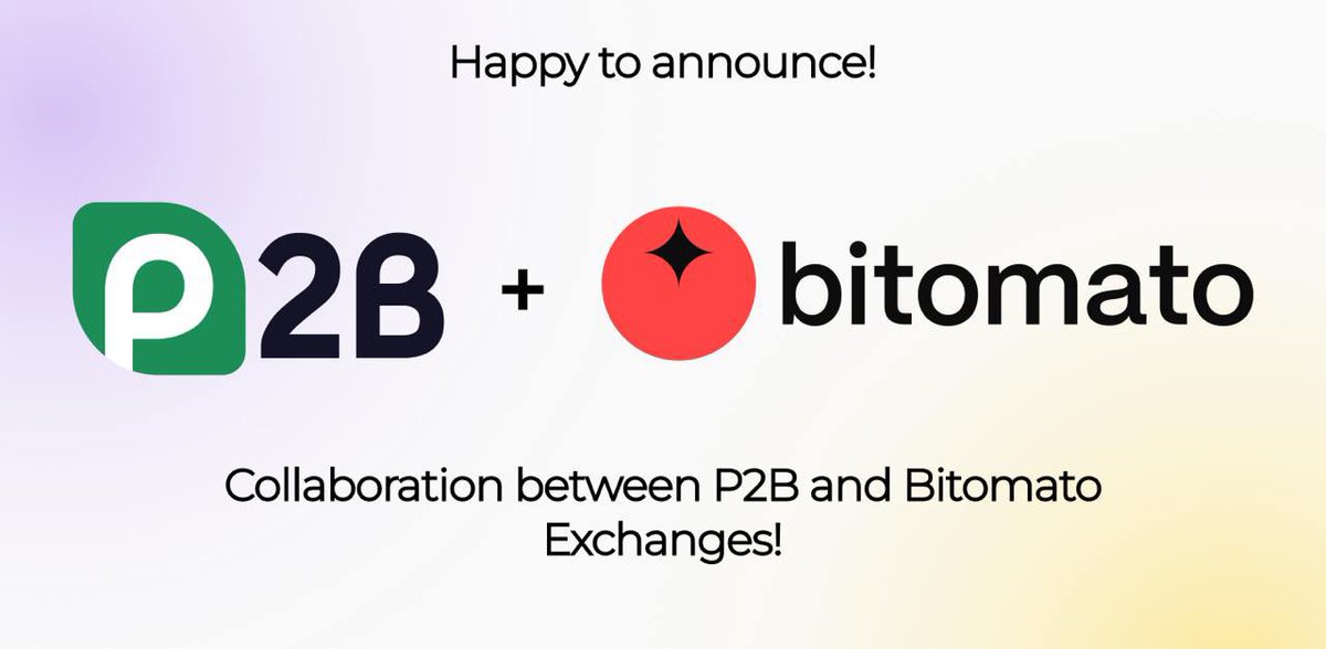 Bitomato__'s tweet image. Attention! 🚨

We’re now partnered with @P2B_exchange_ ! One of the TOP 15 exchanges on CoinGecko🐸! 

Let’s make waves together🌊

#P2BExchange #Bitomato #CryptoExchange