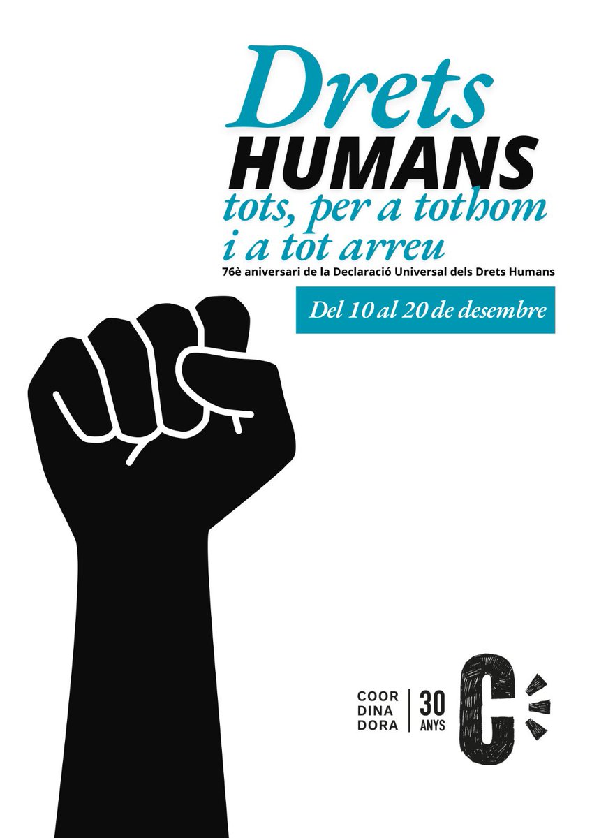 🙌🏾 Deia Nelson Mandela, que privar les persones dels seus #DretsHumans és posar en dubte la seva humanitat. Avui, #10des tornem a reivindicar-los tots, per a tothom i a tot arreu! Us deixem programa d’activitats: tuit.cat/40Rym