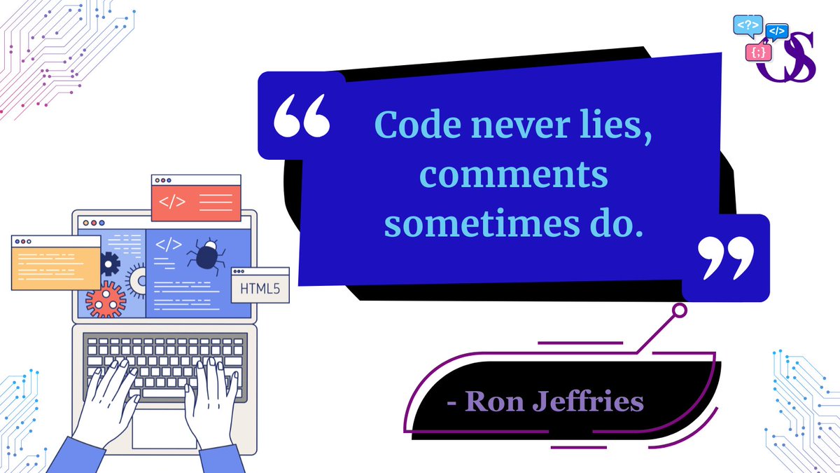 Output_String's tweet image. Let your code speak for itself—clear logic beats excessive commenting. #cleancode #developerwisdom #codingtips #softwareengineering #programmingquotes