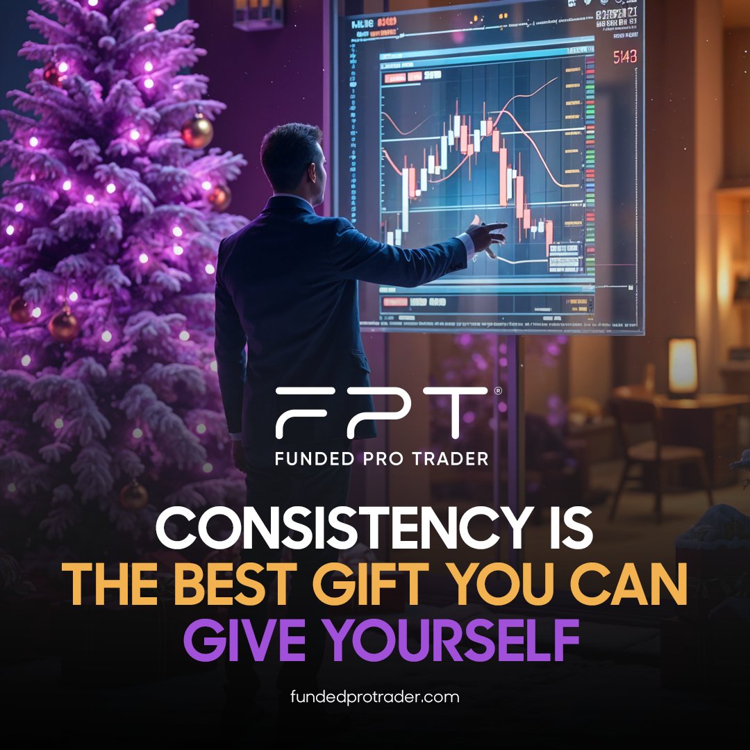 FundedProTrader's tweet photo. Consistency is the Best Gift You Can Give Yourself
This Christmas, make consistent trading results your goal. At Funded Pro Trader, we’ll help you build the skills needed for steady growth and long-term success.

🎁 Celebrate the season with 50% off any challenge using code HOLIDAY50
🎅 Start your journey: https://t.co/wOiIc07Cum

#ChristmasTrading #SuccessInTrading #ProfitSharing #HolidayGoals