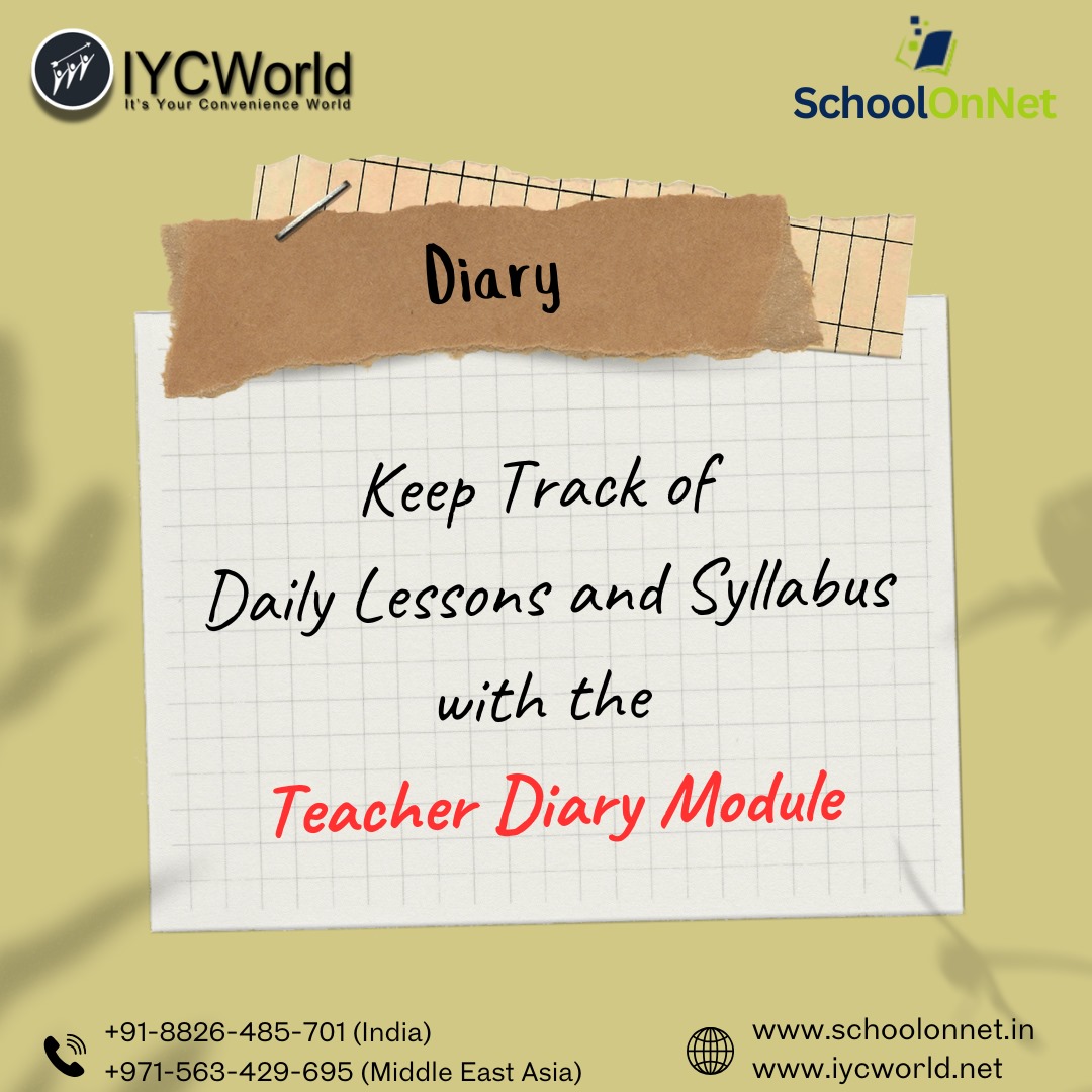 schoolonnet's tweet image. &quot;Let teachers organize their daily tasks and lesson plans with the digital Teacher Diary.&quot;
📷Contact us today: +91-8826-485-701 (India), +971-563-429-695 (Middle East)
📷Visit us: schoolonnet.in
#erpsoftware #schoolerp #erpschoolsoftware #schoolstaff