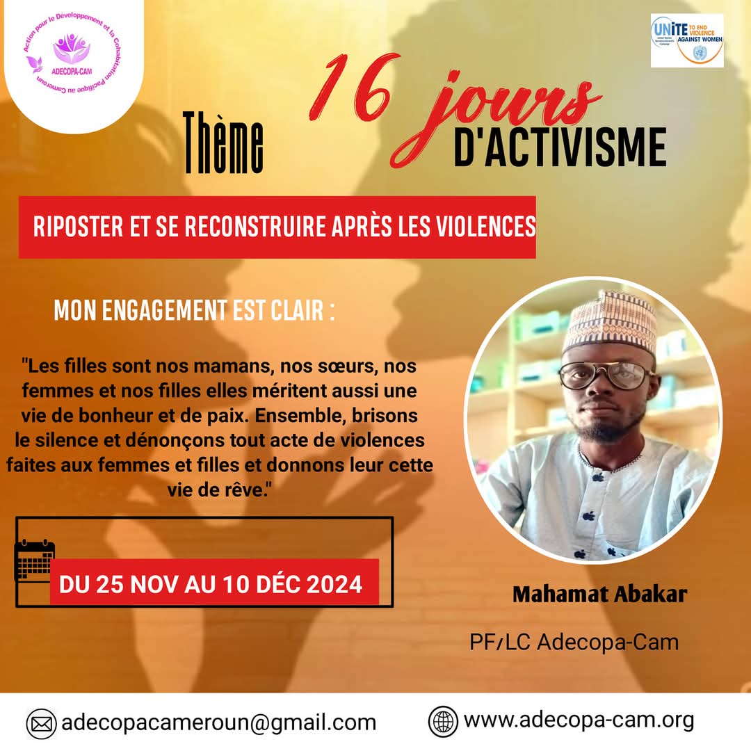 Adecopa_21's tweet photo. Clôture de la campagne de sensibilisation #Riposte_And_StopVBG 
Ce 𝟏𝟎 𝐝𝐞́𝐜𝐞𝐦𝐛𝐫𝐞 𝟐𝟎𝟐𝟒 marque la clôture  de notre campagne en ligne #Riposte_And_StopVBG, lancée le 25 novembre dans le cadre des 𝟏𝟔 𝐣𝐨𝐮𝐫𝐬 𝐝’𝐚𝐜𝐭𝐢𝐯𝐢𝐬𝐦𝐞. 

Merci à tous 🙏 https://t.co/Qy2iGqWpgk