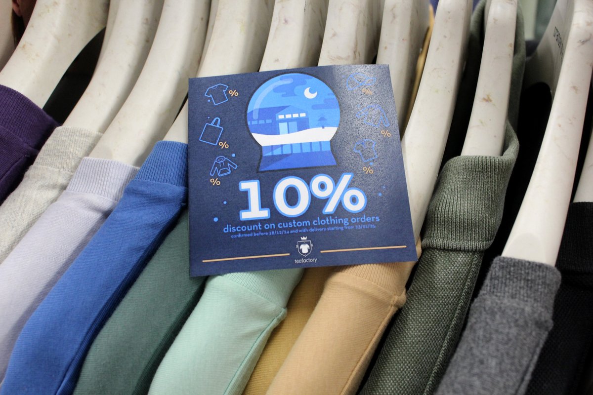 teefactorycom's tweet image. 🆒 10% OFF on personalized clothing 📷 

Order by 18/12 and get it delivered from 23/01 with your 10% discount.

ES&amp;gt; teefactory.es
PT&amp;gt; teefactory.pt
FR&amp;gt; teefactory.fr
IT &amp;gt; teefactory.it