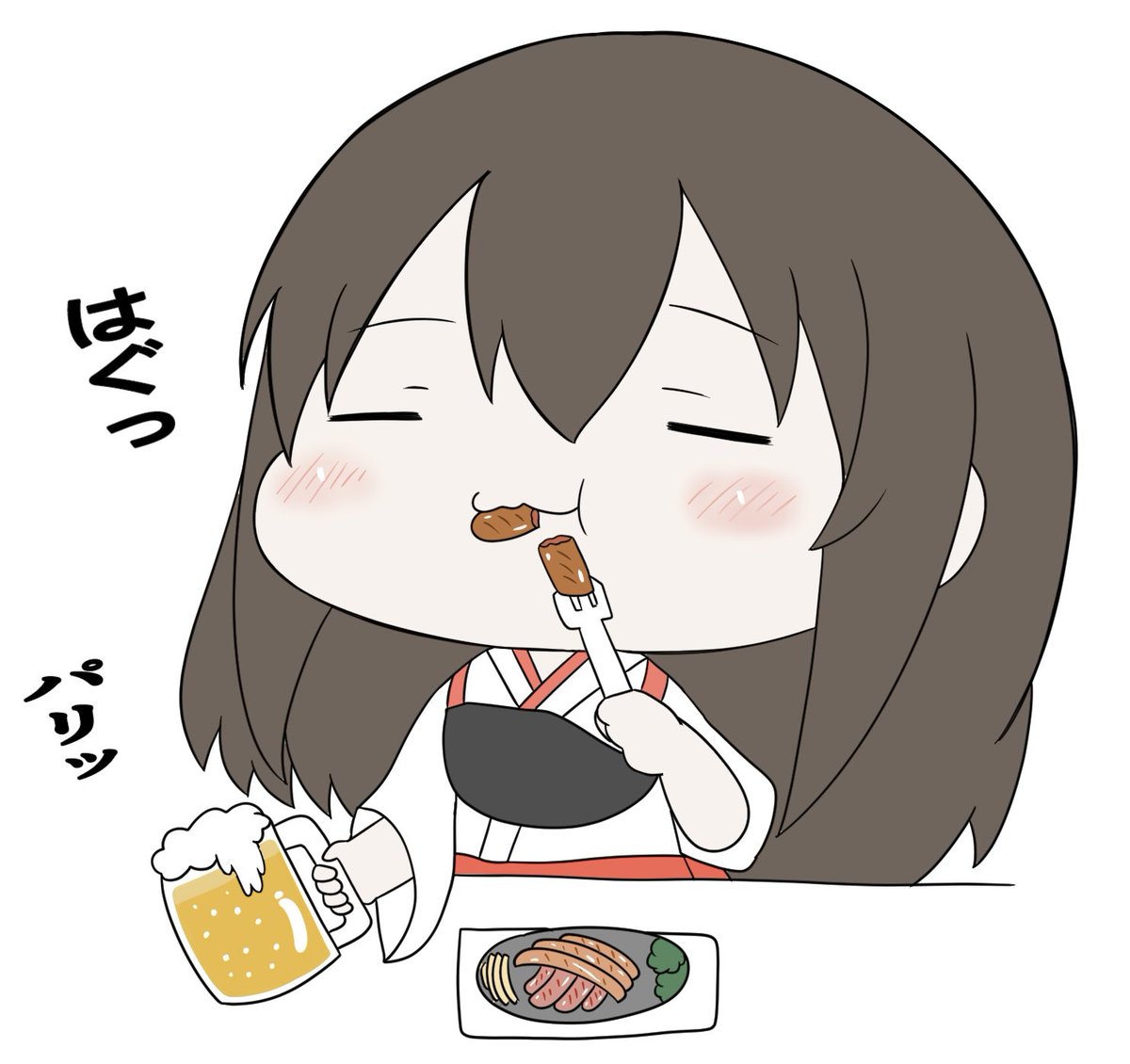 赤城(艦隊これくしょん) 「#今年も残りわずかなので今年一番ぶっ刺さった絵を自分で言う (:3_ヽ)_ 離職」|ちゃんぽん♨のイラスト