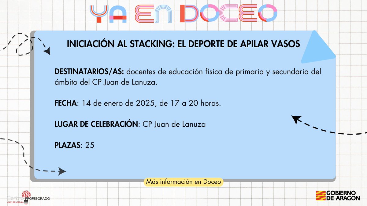 cpjuandelanuza's tweet photo. Ya puedes inscribirte en #Doceo a estas dos actividades:
@dgafprofesorado #formaciondelprofesorado #formacionlanuza https://t.co/sFNJq4M2G7