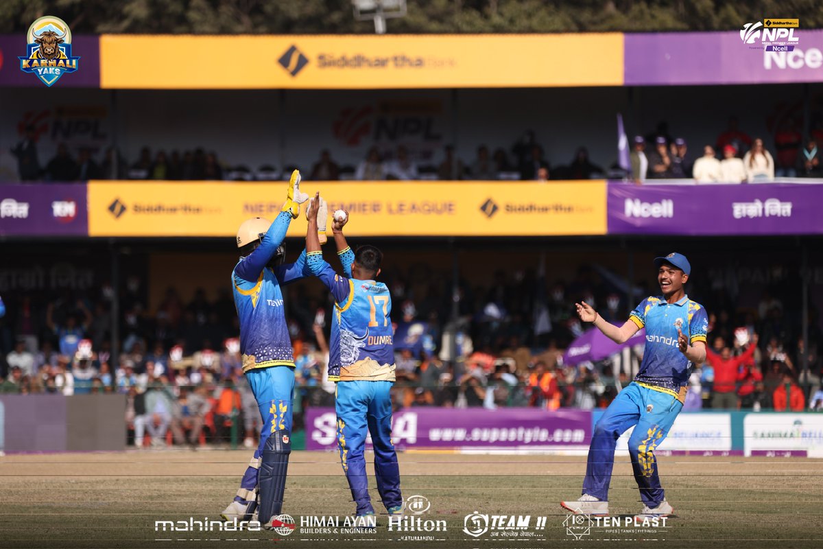KarnaliYaks's tweet photo. Unforgettable moments on the field! π
The Yaks are bringing their A-game and making every second count. Letβs keep the spirit alive! π₯π₯
#YakAttack #karnaliyaks #SBLNPL #NepalCricket #Mahindra #agnigroup #karnaliyakssquad #team11 #tenplast #hiltonkathmandu https://t.co/36aqwGvUoI