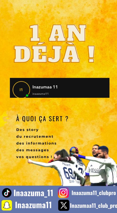 📣 Petit point publicitaire :

Notre compte Snapchat a été créé il y a maintenant 1 an ! 
Créé dans l’optique d’améliorer notre communication, il sert également pour notre recrutement et Vos questions ! ❓

N’hésitez pas à rechercher nos différents réseaux sociaux 🔥😍 
#EAFC25
