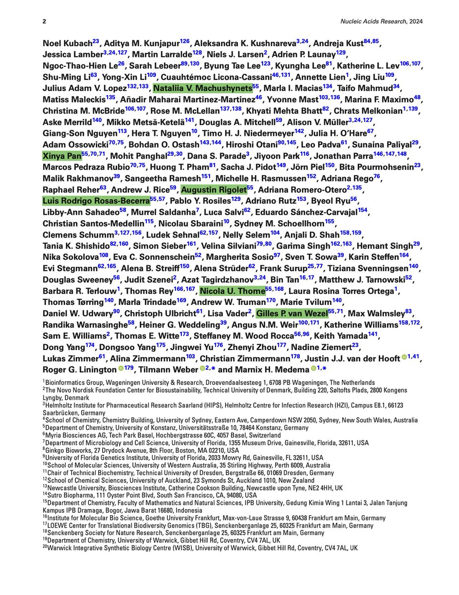Akos T. Kovacs (@evolvedbiofilm) on Twitter photo Nice to see the MIBiG 4.0 published in <a href="/NAR_Open/">Nucleic Acids Res</a> and seeing so many from <a href="/LeidenBiology/">LeidenBiology</a> being involved in this massive community approach for annotating biosynthetic gene clusters
Superb coordination by @MitjaMZ <a href="/kaiblin/">Kai Blin</a> @tilmweber <a href="/marnixmedema/">Marnix Medema</a> 🙏
academic.oup.com/nar/advance-ar… Nice to see the MIBiG 4.0 published in <a href="/NAR_Open/">Nucleic Acids Res</a> and seeing so many from <a href="/LeidenBiology/">LeidenBiology</a> being involved in this massive community approach for annotating biosynthetic gene clusters
Superb coordination by @MitjaMZ <a href="/kaiblin/">Kai Blin</a> @tilmweber <a href="/marnixmedema/">Marnix Medema</a> 🙏
academic.oup.com/nar/advance-ar…
