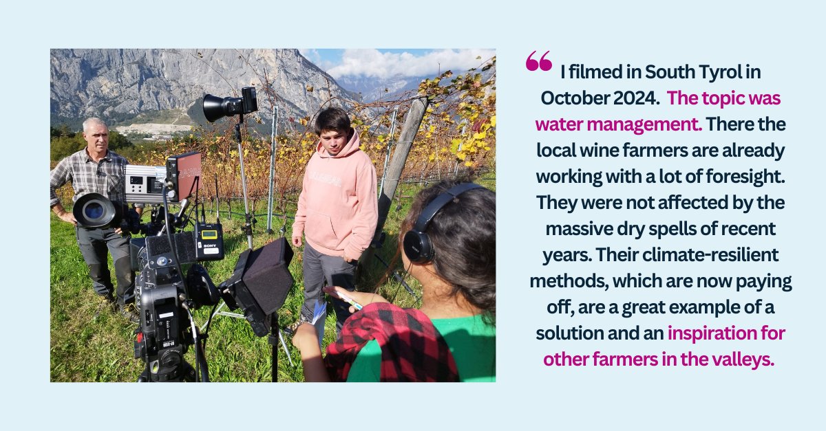 SciComms's tweet photo. Documentaries bring climate solutions to life, like resilient wine farming in South Tyrol. As an experienced documentary film maker Jaaee Jadhav knows that these local stories are important and can be inspiring to others.
#ScienceCommunication https://t.co/MzzW1ao1ub
