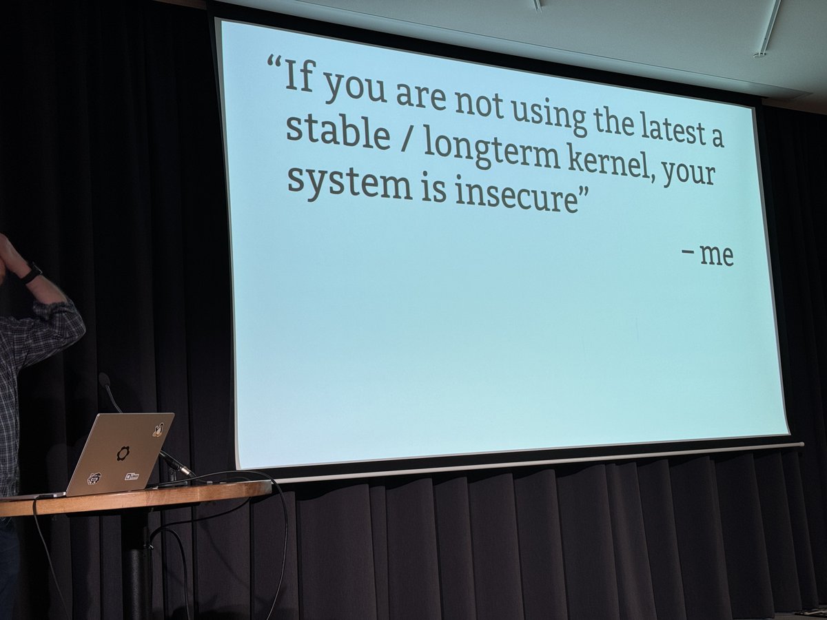 LF_Europe's tweet image. Greg Kroah-Hartman delivered a keynote on the Linux Kernel Project&apos;s evolved approach to vulnerabilities, sharing insights on improving open source security.

Learn more about the workshop: hubs.la/Q02_2_Gm0

#LinuxKernel #OpenSource