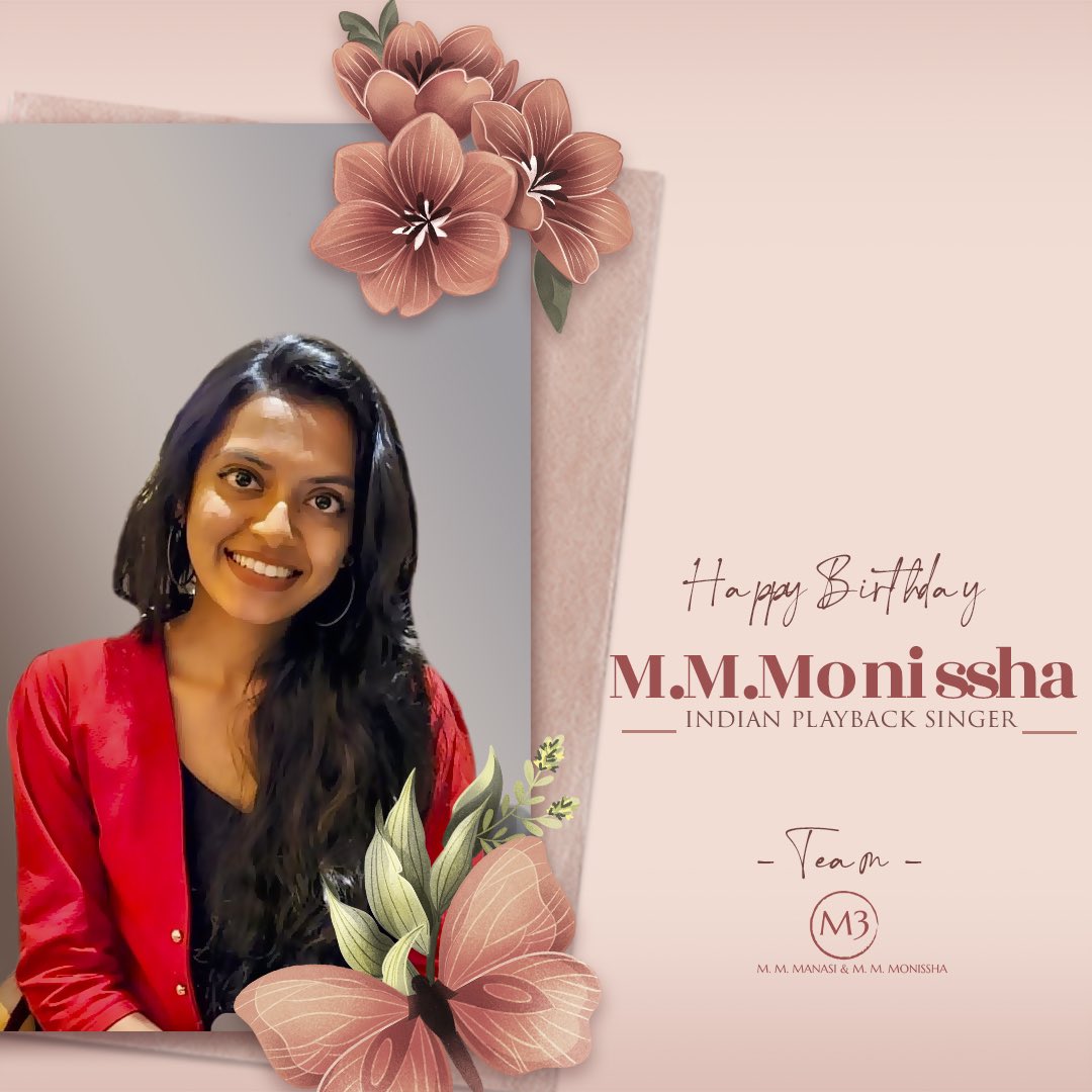 Uppu Maruthi (@maruthi_editor) on Twitter photo Warmest birthday wishes to our incredibly talented <a href="/monisshamm/">M.M.Monissha</a> Garu! Your dedication and passion constantly motivate us to strive for excellence. We are truly proud to be a part of the team.Wishing you a year full of happiness, success, more musical achievements😃
#HappyBirthday Warmest birthday wishes to our incredibly talented <a href="/monisshamm/">M.M.Monissha</a> Garu! Your dedication and passion constantly motivate us to strive for excellence. We are truly proud to be a part of the team.Wishing you a year full of happiness, success, more musical achievements😃
#HappyBirthday