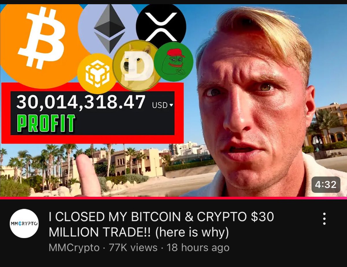 MMCrypto's tweet image. #Crypto: I closed these 7 trades yesterday before the Dump.

I updated everyone in my YouTube video about it.