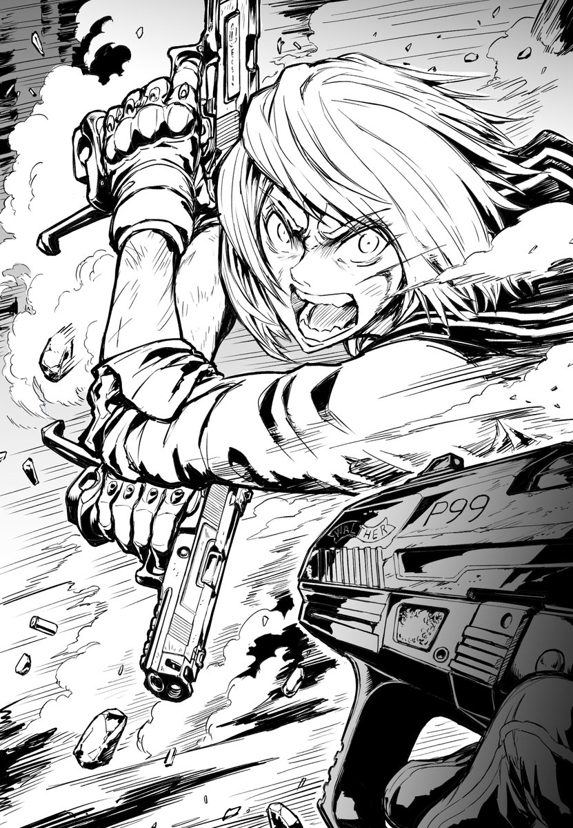 #AIは銃描けないからTLを銃持った絵で一杯にしようぜ 