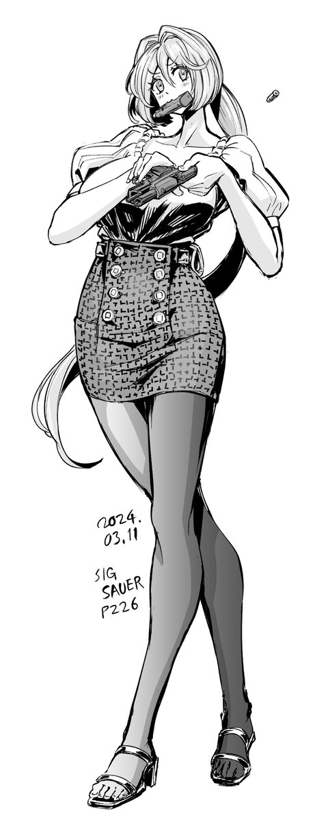 #AIは銃描けないからTLを銃持った絵で一杯にしようぜ 