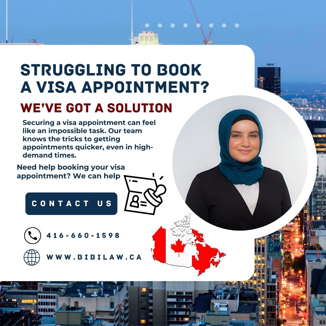 BibiImmigration's tweet image. 🌍 Struggling to Book a Visa Appointment? We’ve Got a Solution! 👉 DM us or call now to get started!
🌐 Website: bibilaw.ca
✉️ Email: almas@bibilaw.ca
#VisaAppointments #TravelSimplified #VisaHelp #TravelPlans #visa #immigration #studyabroad #canada #travel #ielts