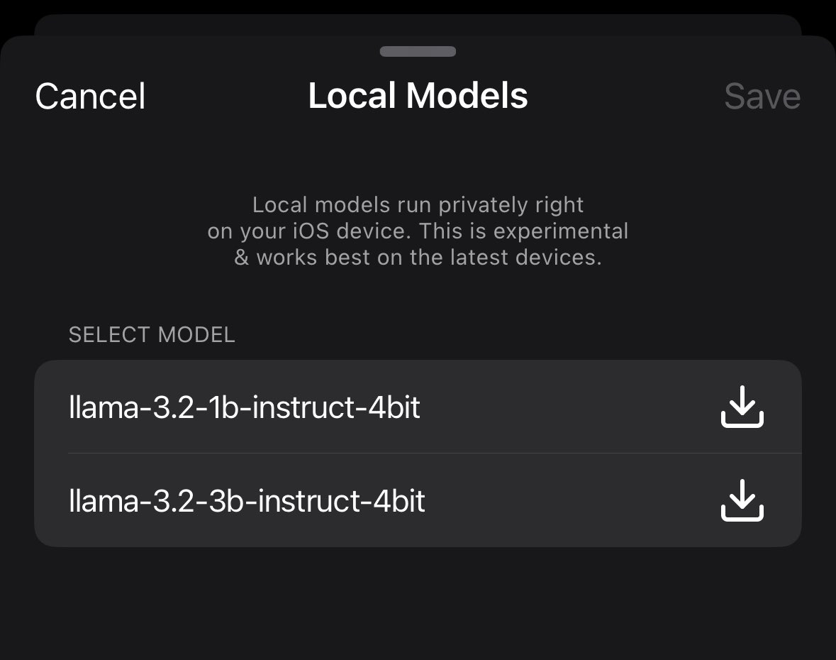 Wow, so many (2) local models in Apollo App /s