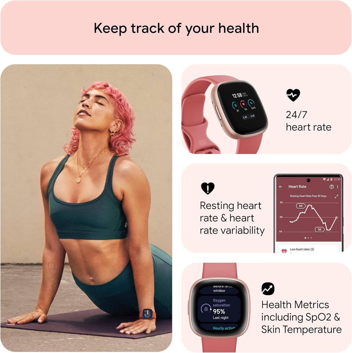 Amazing89395663's tweet photo. Celebrate Women's Day with the Fitbit Versa 4 Fitness Smartwatch. Stay empowered with daily readiness insights, GPS, 24/7 heart rate monitoring, and 40+ exercise modes. Sleep tracking ensures restful nights. #FitbitVersa4 #Smartwatchfor more details >> https://t.co/AXHs79LuVt https://t.co/TjleyAb28P