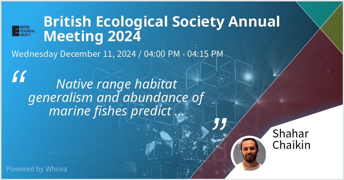 Excited to give a talk tomorrow about attempting to predict biological invasions in one of the world's most known invasion hotspots.
#Whova event app
#BES
