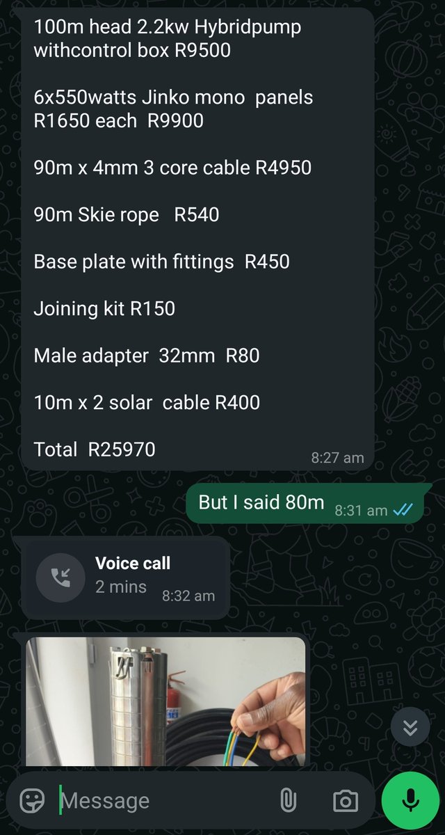 thandomdhluli8's tweet photo. Dear good samaritan, I'm asking for 550 watts panels for my farm. I got everything except for the panels 😔.
Thank you https://t.co/Jp2JLTt3gY