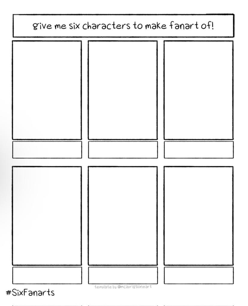 Gimme 6 characters to draw pls TT