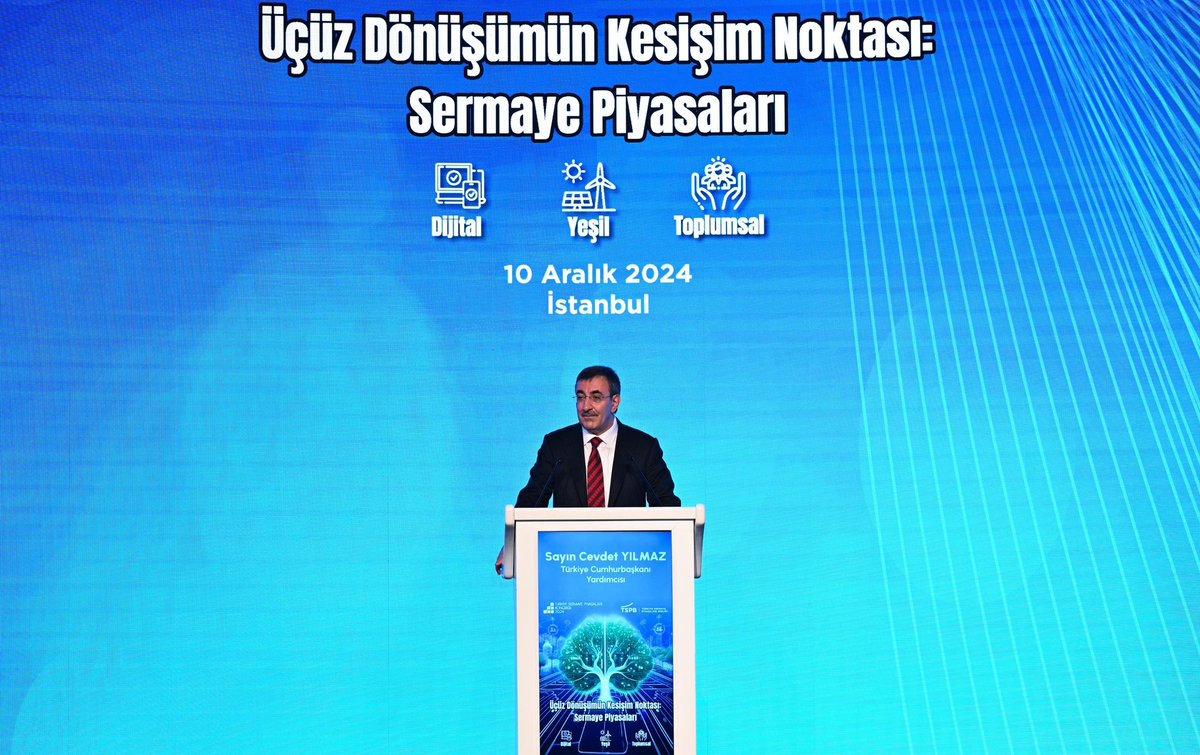 _cevdetyilmaz's tweet photo. Bu yıl 8’incisi düzenlenen Türkiye Sermaye Piyasaları Kongresi’nde, “Üçüz Dönüşümün Kesişim Noktası: Sermaye Piyasaları” teması etrafında sektör paydaşlarıyla bir araya geldik. 

Kongreye emeği geçen tüm paydaşlara teşekkür ediyor, kongrenin ekonomimiz ve yatırımcılarımız için hayırlı olmasını temenni ediyorum.