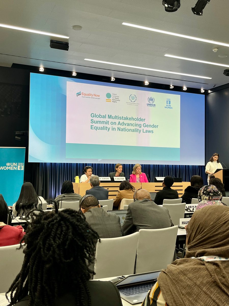"Gender discrimination in nationality laws undermines women's equal citizenship and their equality in the family." UN Women Geneva Director <a href="/SofiaCalltorp/">Sofia Calltorp</a> at the opening of the Global Summit on Advancing #GenderEquality in Nationality Laws
