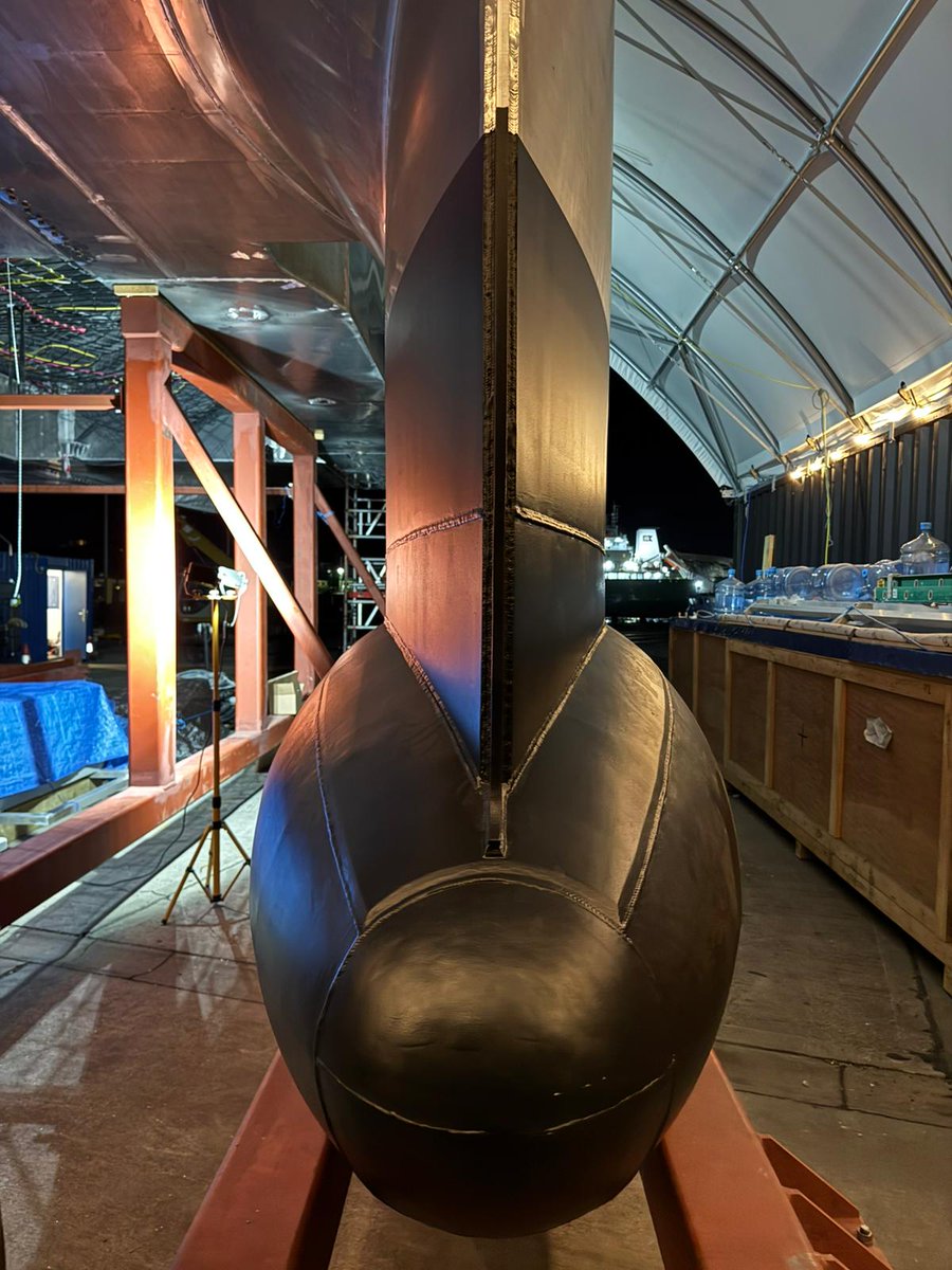 ACUAOcean's tweet photo. Winter nights may be drawing in but work never stops on USV Pioneer ahead of the commencement of sea trials #oceantech #defensetech #cleantech #maritimetechnology

*Photo Credit: Mike White https://t.co/KSCmhBSrXL