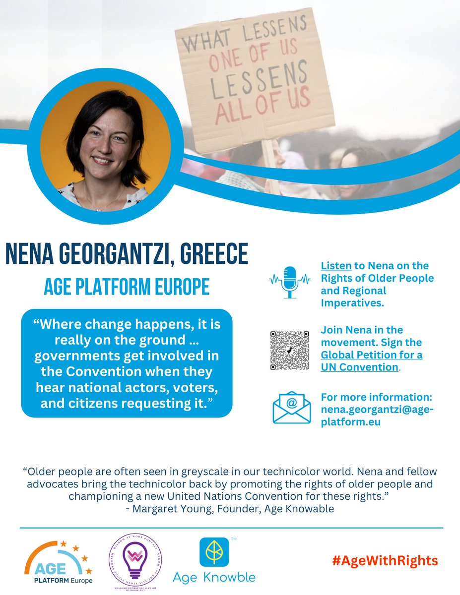 Nena Georgantzi (@nenageorgantzi) on Twitter photo On #HumanRightsDay listen to the Age With Rights and Dignity Podcast series about how to strengthen <a href="/GAROP_Sec/">Global Alliance</a> call for a UN convention so that we can #AgeWithRights. wisdomatworkpodcast.com/nena-georgantz… On #HumanRightsDay listen to the Age With Rights and Dignity Podcast series about how to strengthen <a href="/GAROP_Sec/">Global Alliance</a> call for a UN convention so that we can #AgeWithRights. wisdomatworkpodcast.com/nena-georgantz…