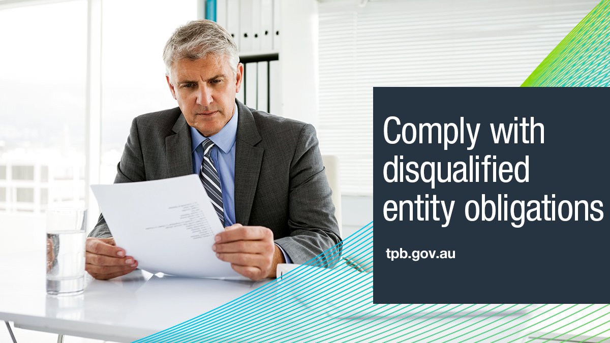 Don't forget the transitional provisions for complying with the disqualified entity obligations will cease from 31 Dec 2024. This means you must comply with Code items 15 and 16 from 1 Jan 2025. Find out how to comply: ow.ly/Z1LR50Uo1V6