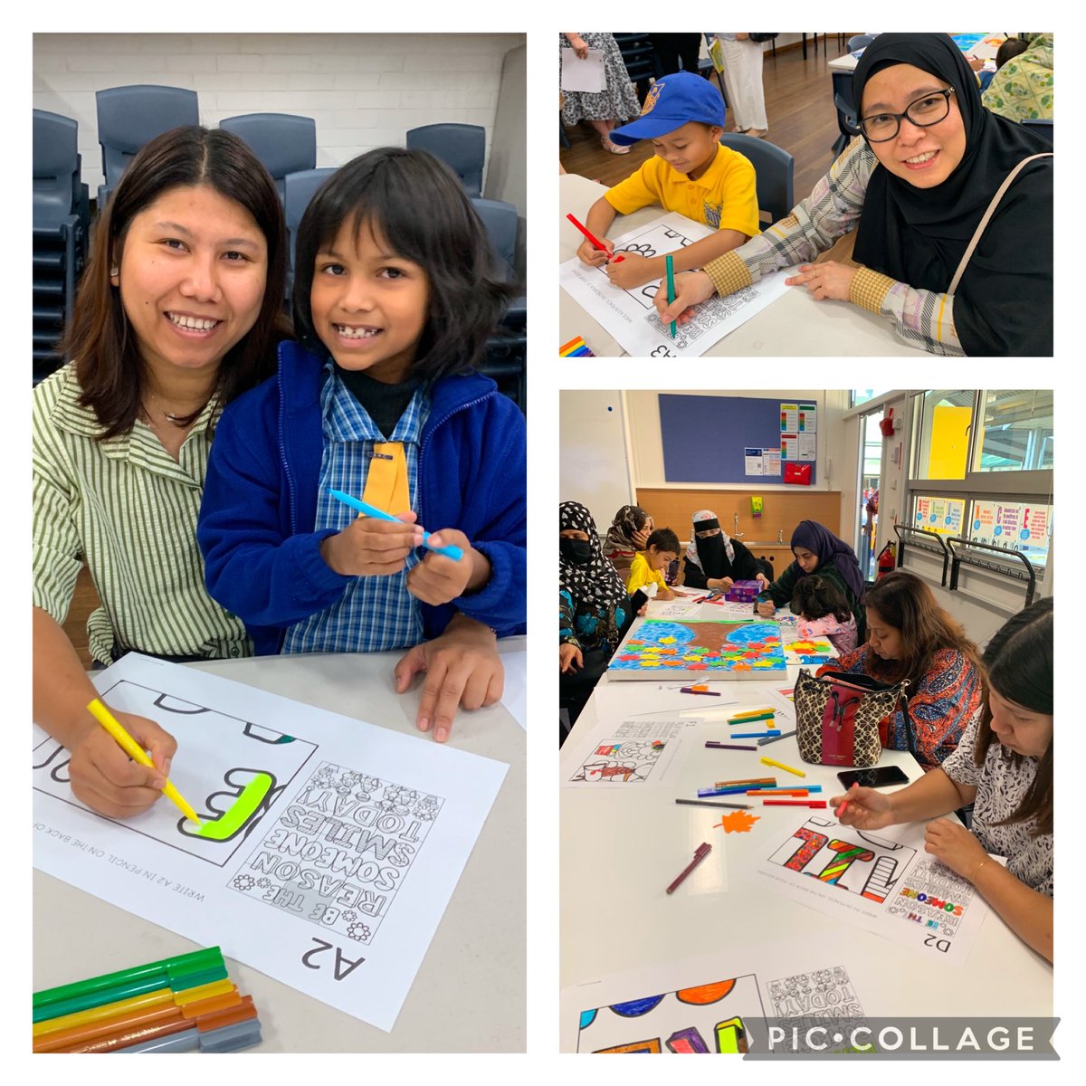 Parents during wonderful week 9 engaged in a collaborative art activity and contributed to our LPS gratitude tree.