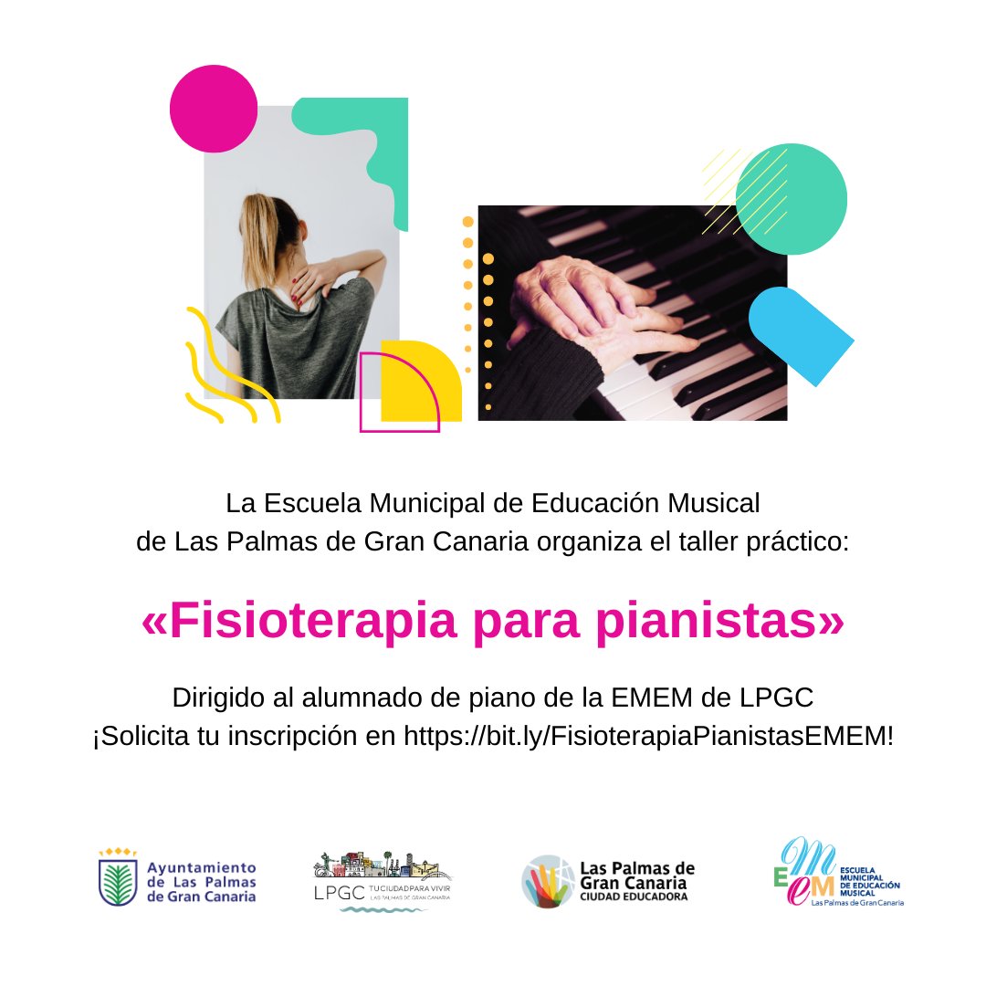 aytolpgc's tweet photo. 🎹La @EMEMLasPalmas tiene algo muy especial preparado para sus alumn@s: talleres de fisioterapia para pianistas

✨Porque tu bienestar importa tanto como tus notas

✅Fortalece tu musculatura
✅Evita lesiones 
✅ Mejora tu postura

➡️Inscríbete en: https://t.co/yQ25zbVtA8 https://t.co/F0ewB1BAOA