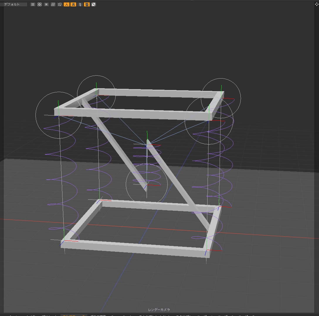 Yoshi_Hide's tweet image. modoでテンセグリティの実験
#foundrymodo