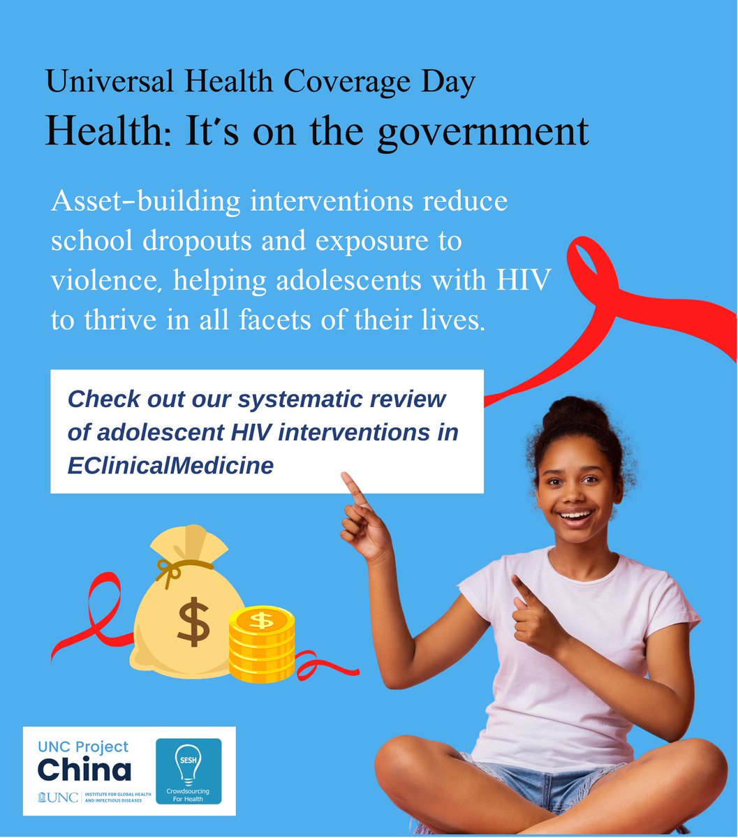 SESH Global (@sesh_global) on Twitter photo Asset-building interventions reduce school dropouts and exposure to violence among adolescents with HIV: find our more at our <a href="/eClinicalMed/">eClinicalMedicine – The Lancet Discovery Science</a> systematic review: sciencedirect.com/science/articl… <a href="/uncglobalhealth/">Institute for Global Health & Infectious Diseases</a> @NIAIDnews <a href="/TDRnews/">TDR</a> <a href="/UNICEF/">UNICEF</a> <a href="/4YouthBYouth/">4YouthByYouth</a> <a href="/Fogarty_NIH/">Fogarty at NIH</a>
#UHCDay #AdolescentHealth Asset-building interventions reduce school dropouts and exposure to violence among adolescents with HIV: find our more at our <a href="/eClinicalMed/">eClinicalMedicine – The Lancet Discovery Science</a> systematic review: sciencedirect.com/science/articl… <a href="/uncglobalhealth/">Institute for Global Health & Infectious Diseases</a> @NIAIDnews <a href="/TDRnews/">TDR</a> <a href="/UNICEF/">UNICEF</a> <a href="/4YouthBYouth/">4YouthByYouth</a> <a href="/Fogarty_NIH/">Fogarty at NIH</a>
#UHCDay #AdolescentHealth