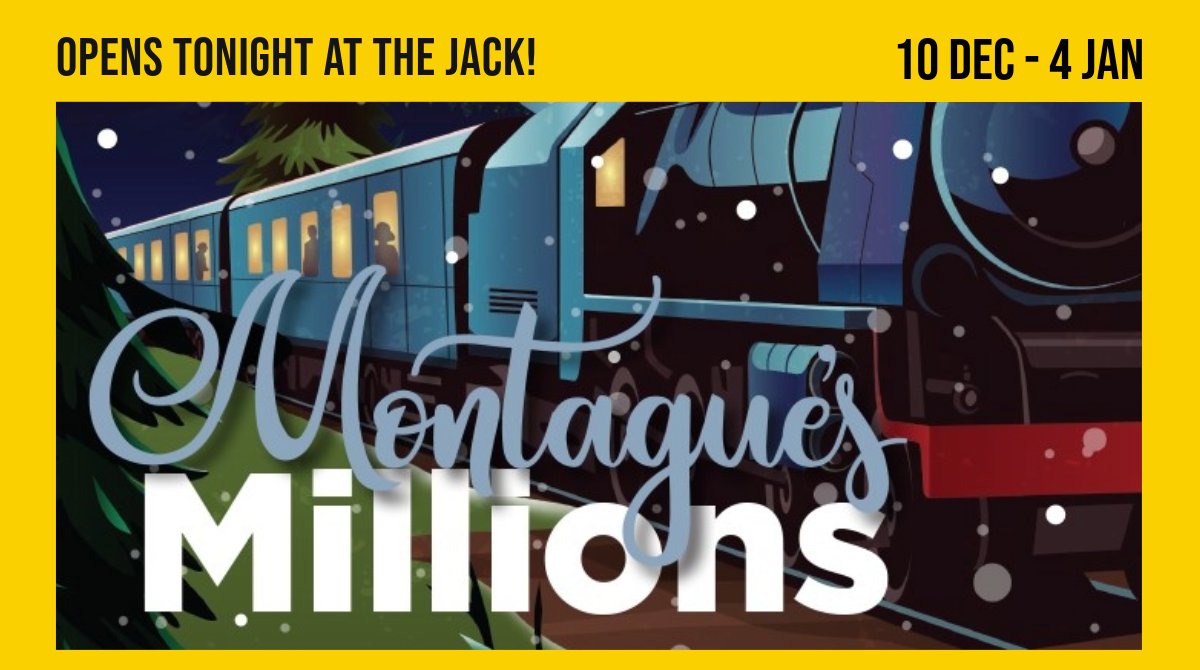 Opens tonight!
Montague’s Millions by <a href="/ActLukeAdamson/">Luke Adamson (he/him)</a> 
Presented by the Jack Studio Theatre
Three strangers are about to embark on a journey that will change their lives forever.
Have you booked your ticket yet?
Info here: bit.ly/3YYw4sV