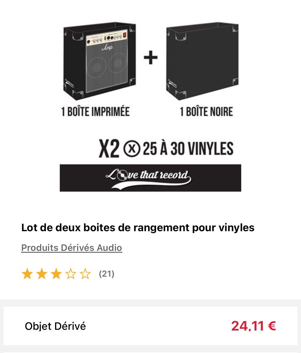 PampaPoulpe's tweet photo. L’erreur de prix qui passe quand même tranquillou. 😇 C’est pas foufou mais j’ai vraiment besoin de ranger mes vinyles alors pour 2,47€ les deux boîtes… 😂 #Fnac #fail #megapromo 😆 https://t.co/7V28LBtnyx