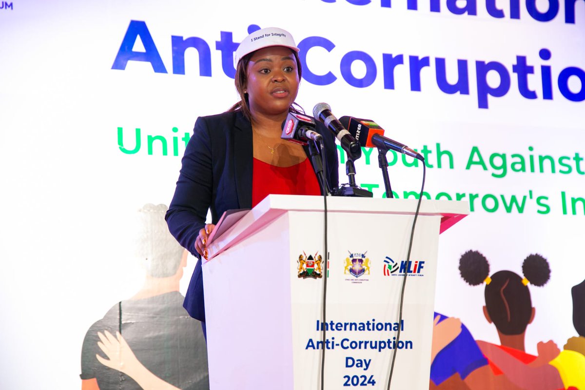 NYC_YouthVoice's tweet photo. Yesterday, the @NYC_YouthVoice led by NYC CEO Ms. Gloria Wawira joined the youth and key stakeholders  to mark International Anti-Corruption Day 2024 under the theme Uniting Youth Against Corruption: Shaping Tomorrow's Integrity. https://t.co/kZZBU6hjMr