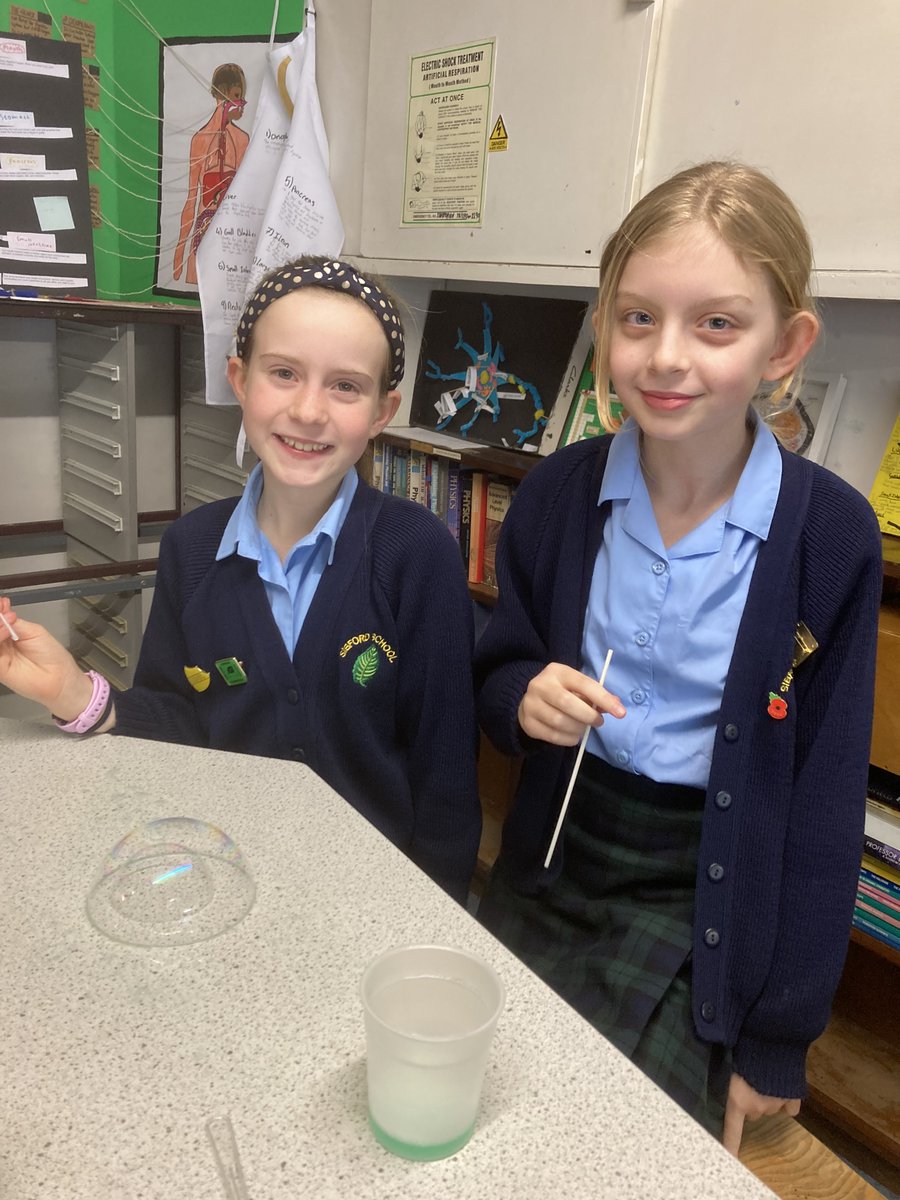 SibfordScience's tweet photo. Year 6 made bubbles today.  They learnt about what changes the stability and strength of the bubble and about expansion and flexion.  They also learnt how important it is to follow instructions and be patient! https://t.co/Lg3l09dCFr
