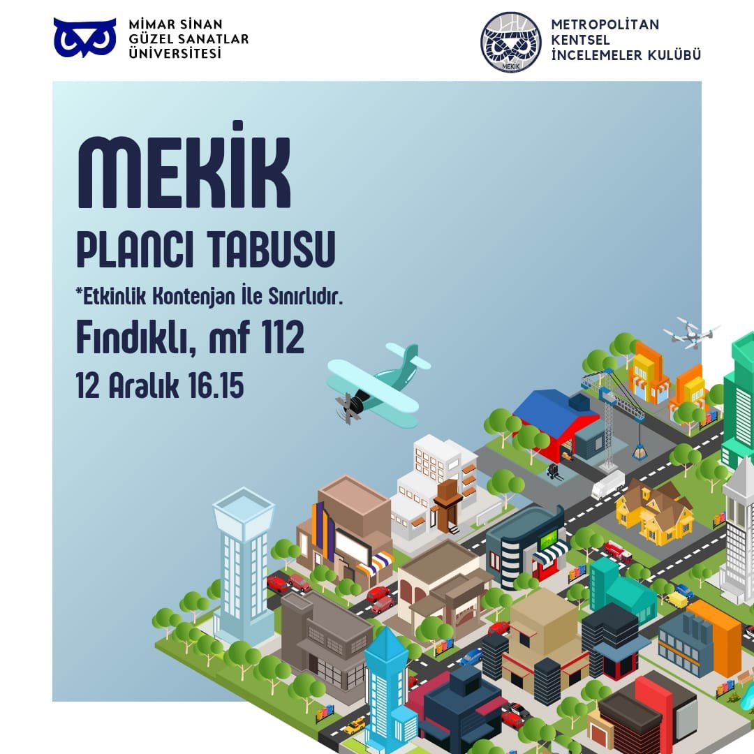 Dönemimizin ilk oyun etkinliği olan planlama jargonuna uygun olarak hazırlanan PLANCI TABUSU oyunu etkinliğine sizleri davet ediyoruz. 🎊🏙️ Bu etkinlikte hem kelime dağarcığınızı geliştirirken keyifli vakit geçirecek hem de sosyalleşeceğiz. 

forms.gle/k1YBrri8uoNkEa…