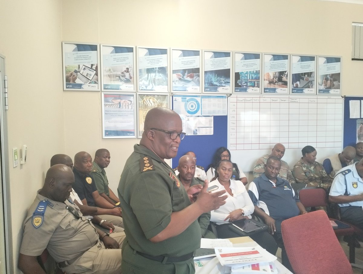 HealthSocClust's tweet photo. The Portfolio Committee on Home Affairs is today holding a meeting with the @TheBMA_SA at the #Lebombo Port of Entry. The visit was necessitated by various challenges at the port of entry as a result of protests in Mozambique. Also, the committee will assess state of readiness for the festive peak in number of people and goods as the port of entry is one of the busiest land ports in the country
#7thParliament
#30YearsofDemocraticParliament
