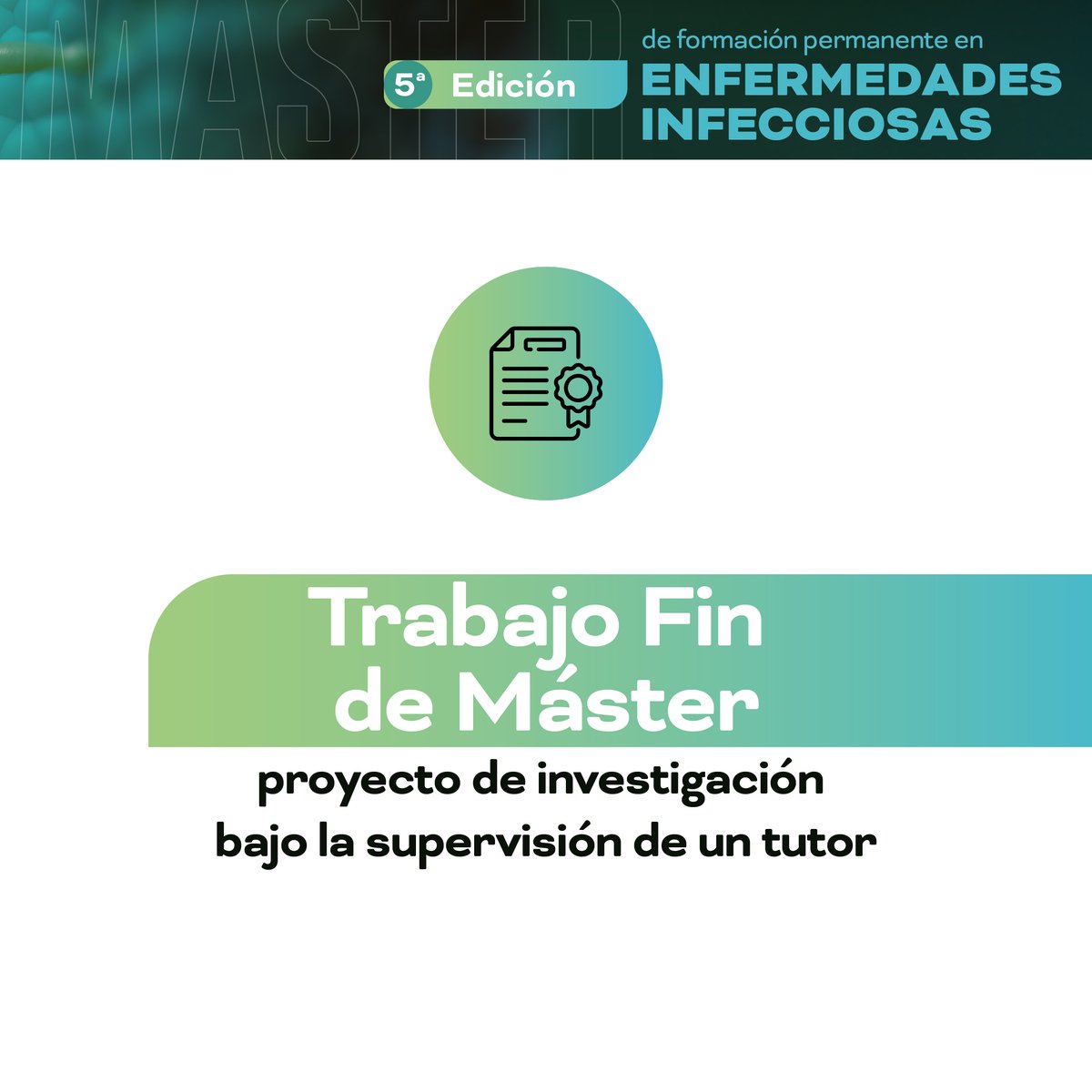 Impulsa tu carrera médica y domina el campo de las enfermedades infecciosas🦠con el Máster de Formación Permanente en Enfermedades Infecciosas. 
¡Plazas  limitadas!➡️Solicita información: bit.ly/3ZeDrLG