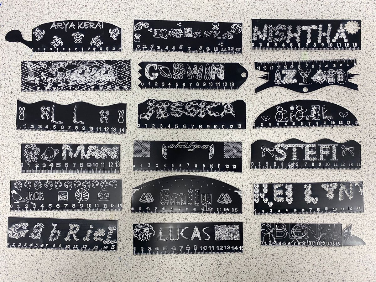 cdstechfaculty's tweet photo. 7GJ took home their laser printed rulers that they finished in the last term of graphic design lessons. https://t.co/JFCFdhSNUc