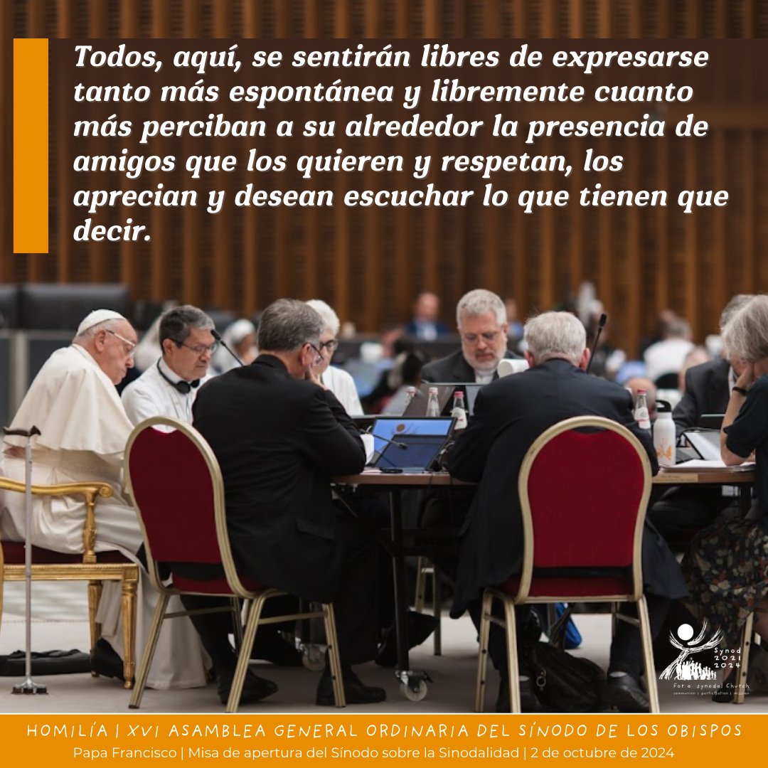 Synod_va's tweet image. The more we realise that we are surrounded by friends who love, respect and appreciate us, friends who want to listen to what we have to say, the more we will feel free to express ourselves spontaneously and openly.
@Pontifex 🔗bit.ly/40WrAnS

#synodality #sinodalidad