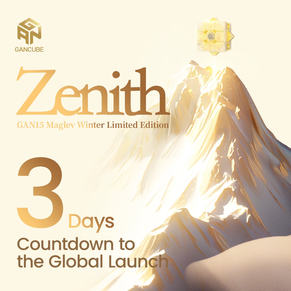 gancube's tweet photo. GAN15 Maglev Zenith, the GANCUBE 2024 winter limited edition cube.
Three days till the global launch.
#GANCUBE #GANCUBESHOP #GANSpeedcube #GAN15Maglev #cubingcommunity #cubecollection #speedcube #newrelease #newarrival #staytuned #limitededition https://t.co/BOlu9FdKpM