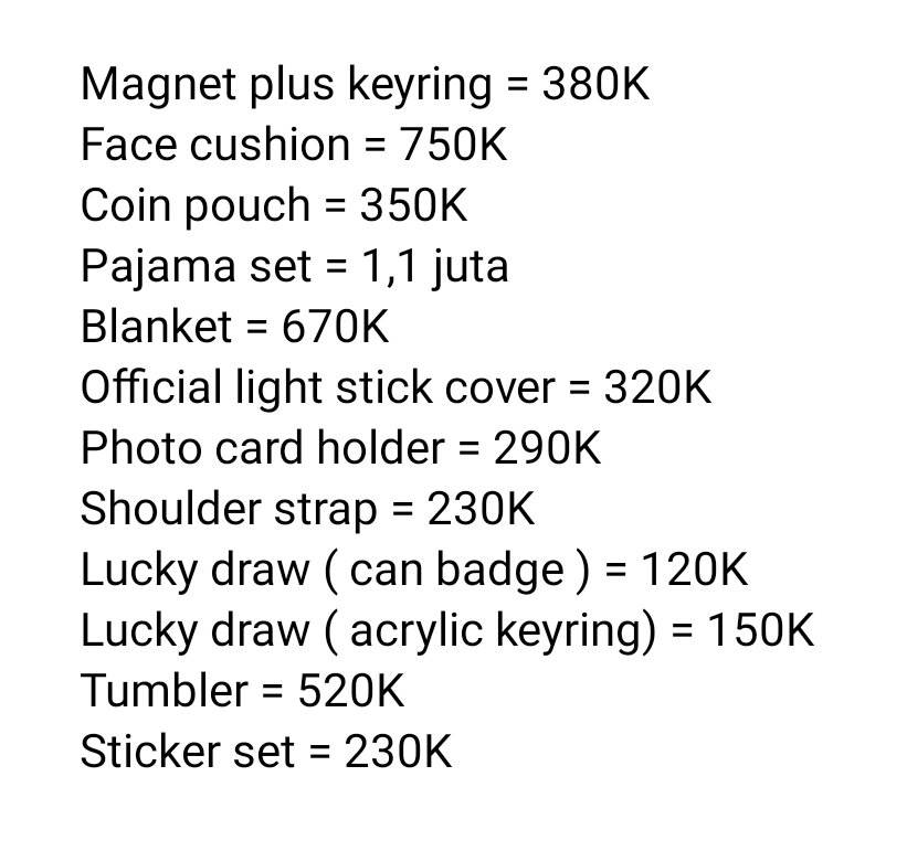 Open PO MINITEEN Official Merch

Harga : ada di foto 
Sudah termasuk EMS + TAX (final) 
DP 50%

CLOSE PO
Batch 1 = 11 Des jam 13.00 wib
Batch 2 = sampai sold out

Silahkan DM ya